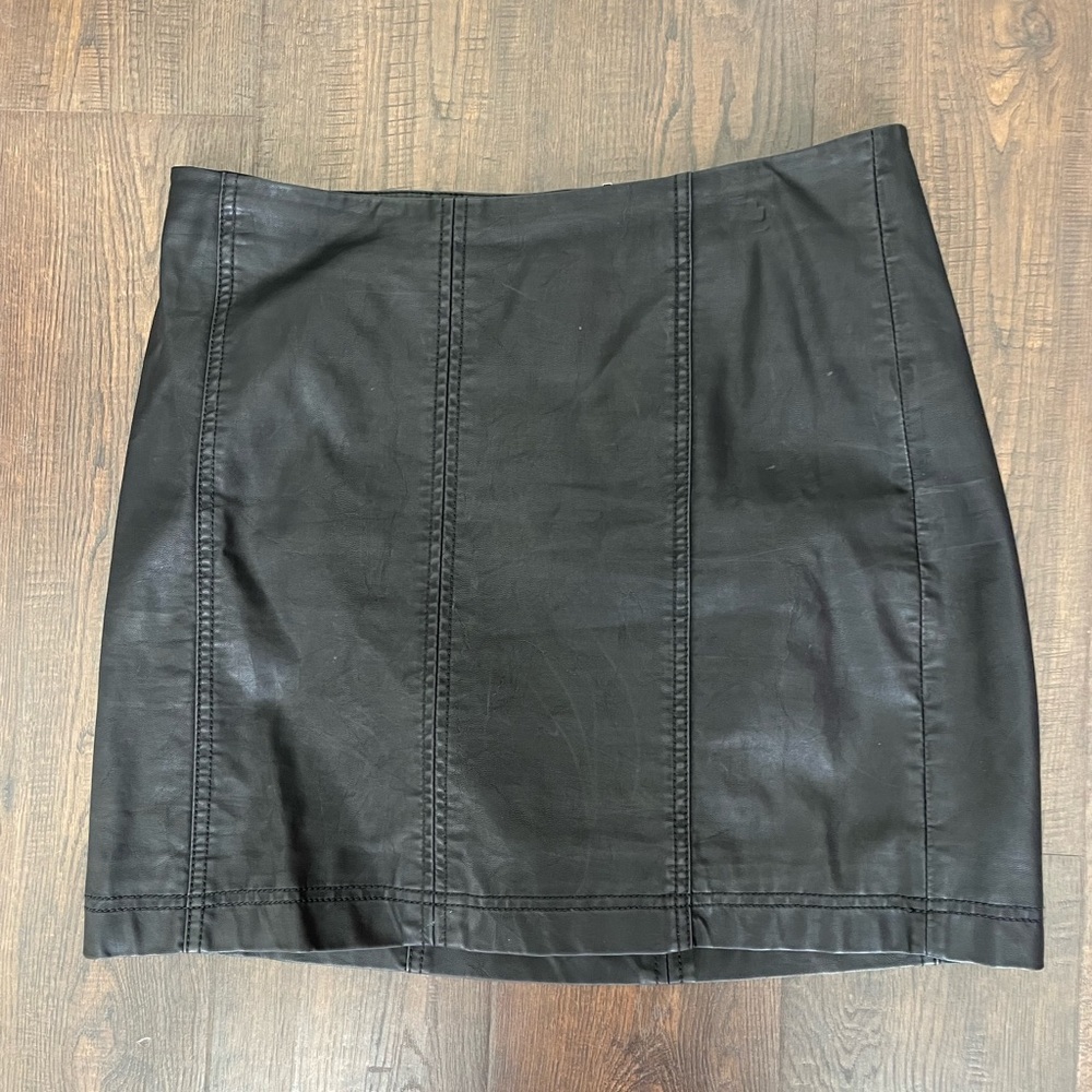 Free people feaux leather skirt